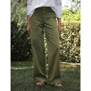 Frank & Eileen  Limerick Twill Utility Pant in Olive Green 2